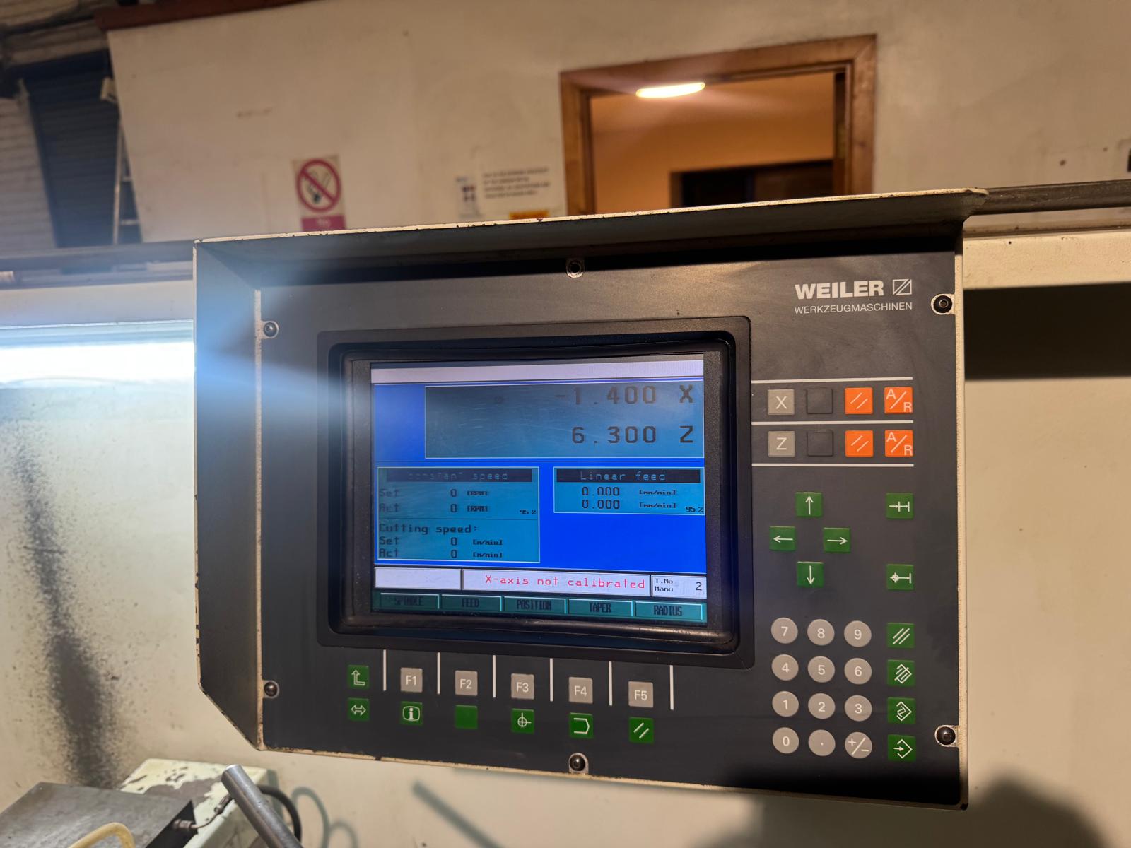Used 1997 Weiler E35 CNC Lathe | Weiler Control | 54mm Bore
