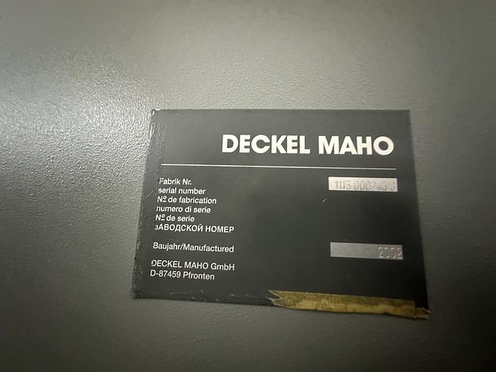 Used 2002 Deckel Maho DMU80T 5 Axis Machining Centre