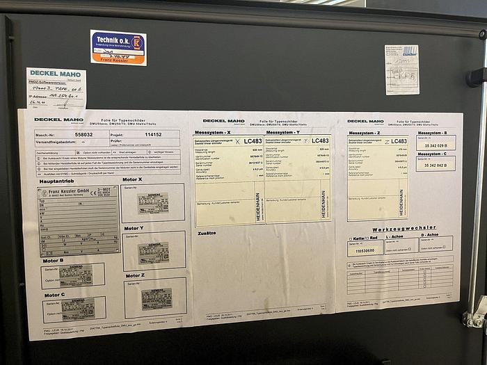 Used 2011 DMG Deckel Maho DMU 50 5 Axis Machining Center