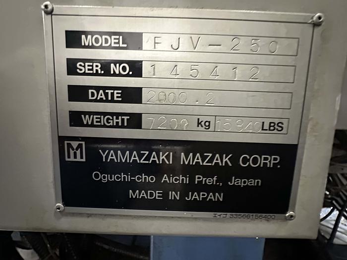Used 2000 Mazak FJX-250 Vertical Machining Centre