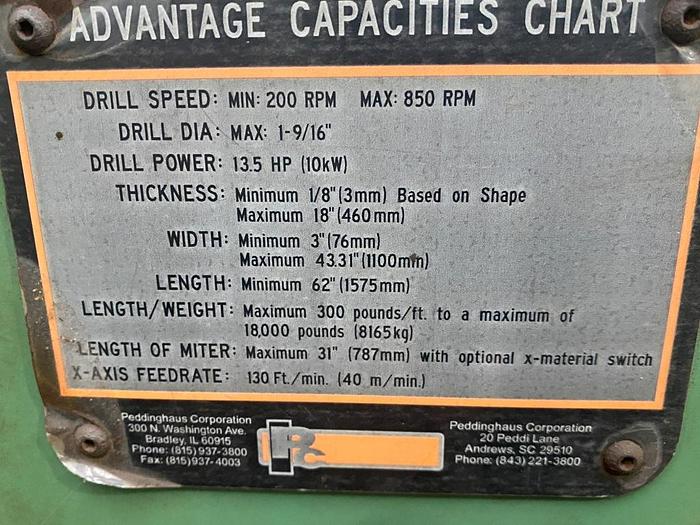Used 2007 Peddinghaus PCD1000/A Advantage Drill