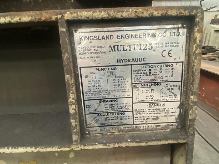 Used Kingsland  Multi 125 Ironworker