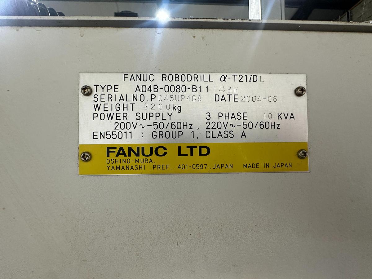 Used Fanuc Robodrill Alpha T21iDL 5-Axis CNC | Nikken 5Ax130FA | BT30