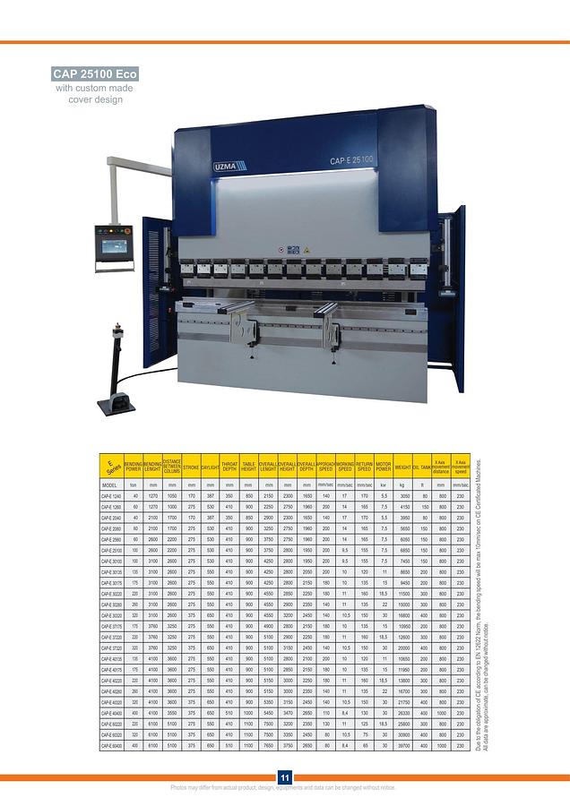 Uzma CAP-E 60400 Hydraulic Pressbrake