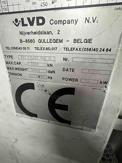 Used LVD 4m x 135T CNC Pressbrake