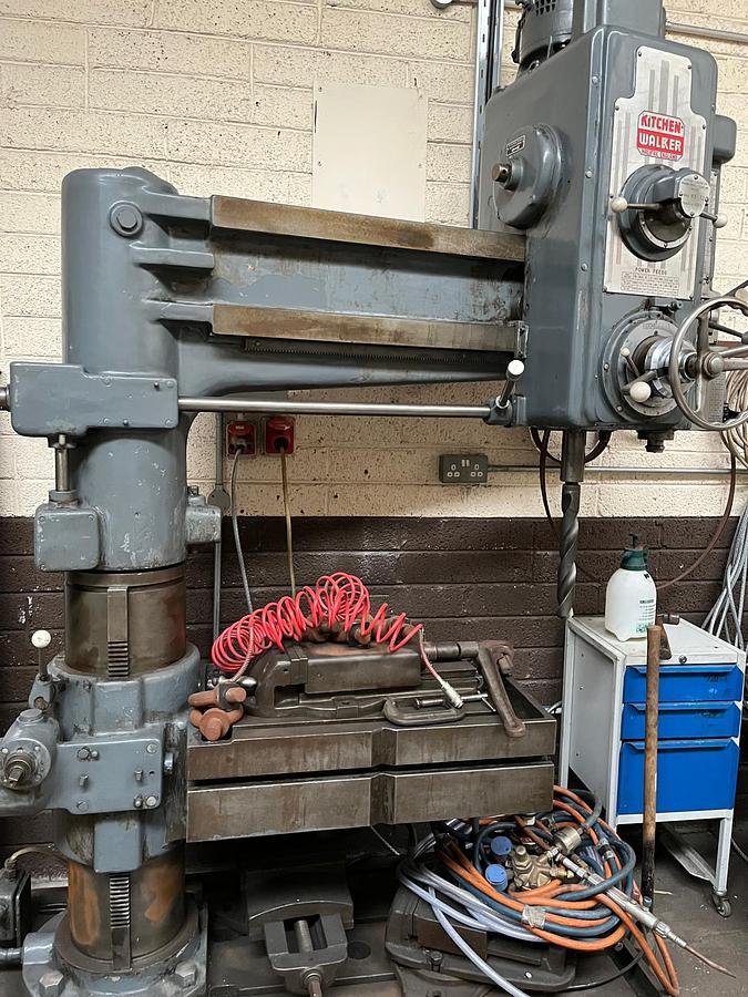 Used Kitchen & Walker 45″ T2 Radial Drill For Sale | Heavy Duty Radial Arm Drill