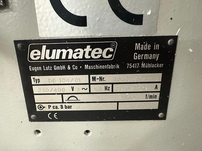 Used 2000 Elumatec DG104 Double Head Saw