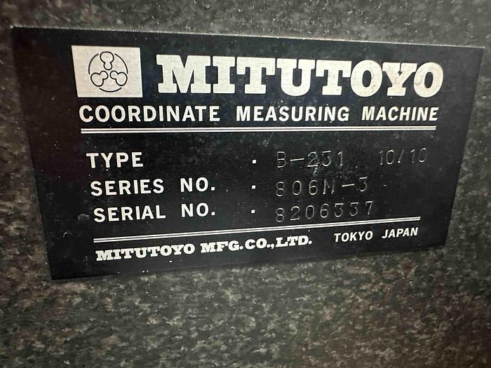 Used Mitutoyo B-231 Coordinate Measuring Machine