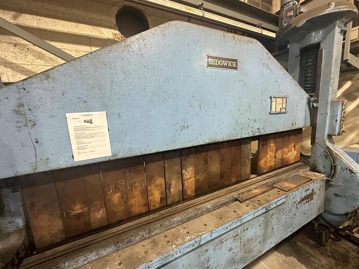 Used Sedgwick Plate Bending Machine