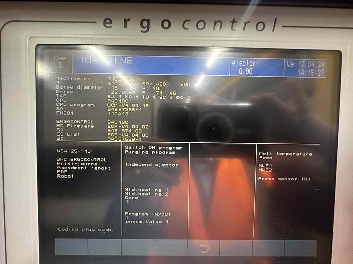 Used 2005 Demag System 60/420-80 Injection Moulding Machine