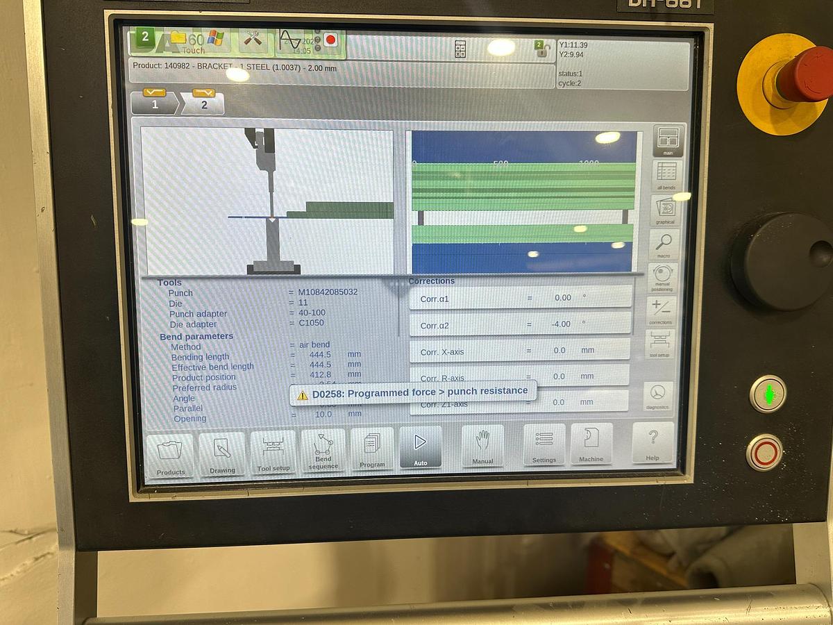 Used Used 2016 Ermaksan Speed-Bend Pro 1270 x 40 CNC Press Brake | 6 Axis Press Brake Ireland
