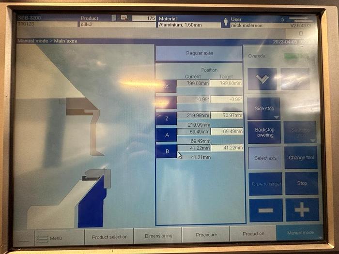 Used 2006 Schroder SPB 3200/3.0 CNC Sheet Metal Folder