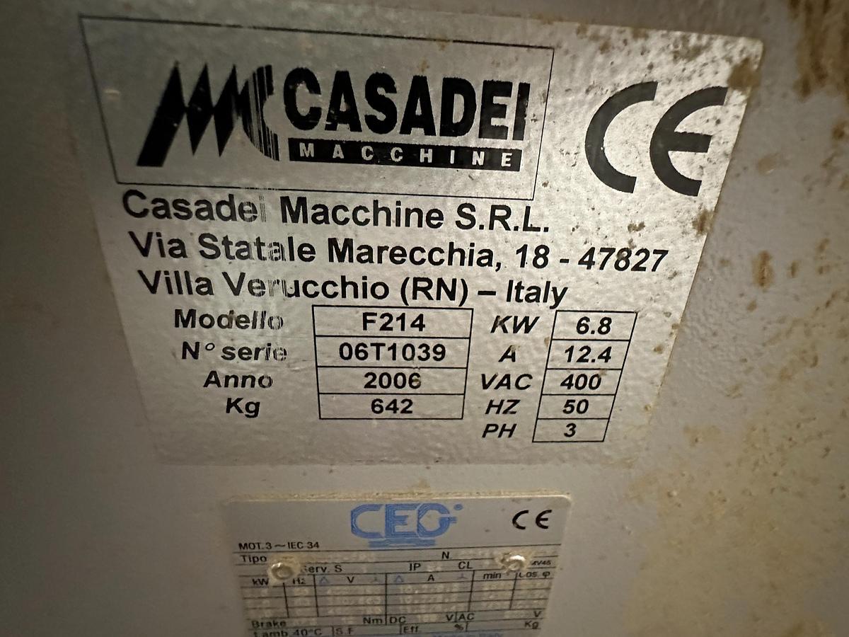 Used 2006 Casadei F214 Spindle Moulder