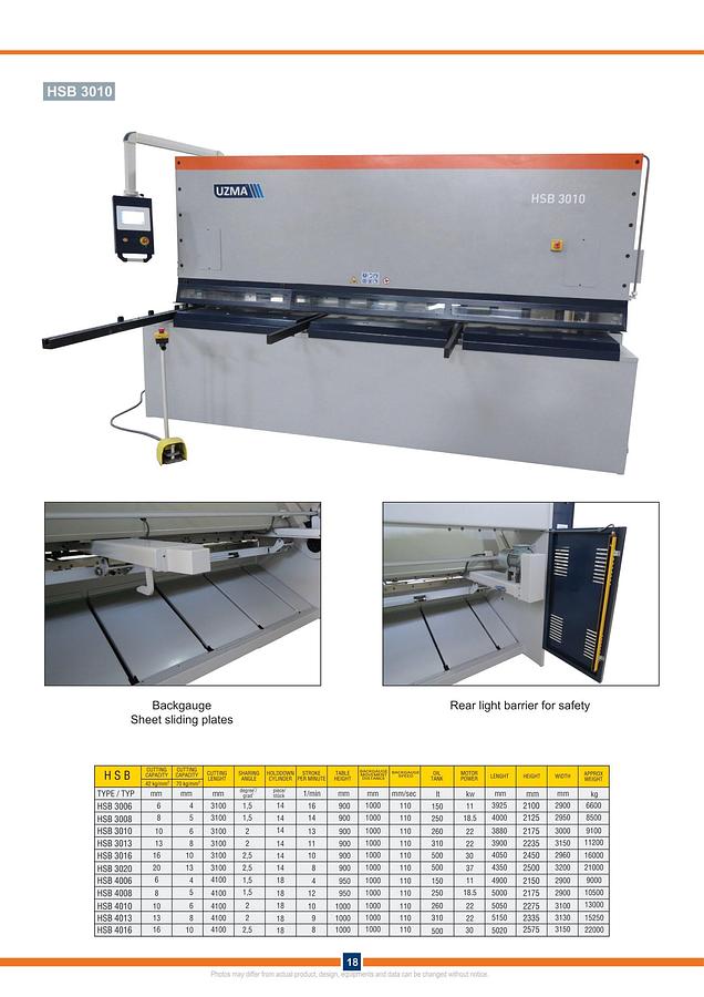 Uzma HSB 4016 Hydraulic Guillotine