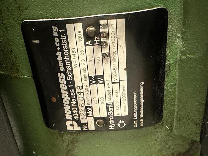 Used Novopress HSBLBusbar Processing Tools