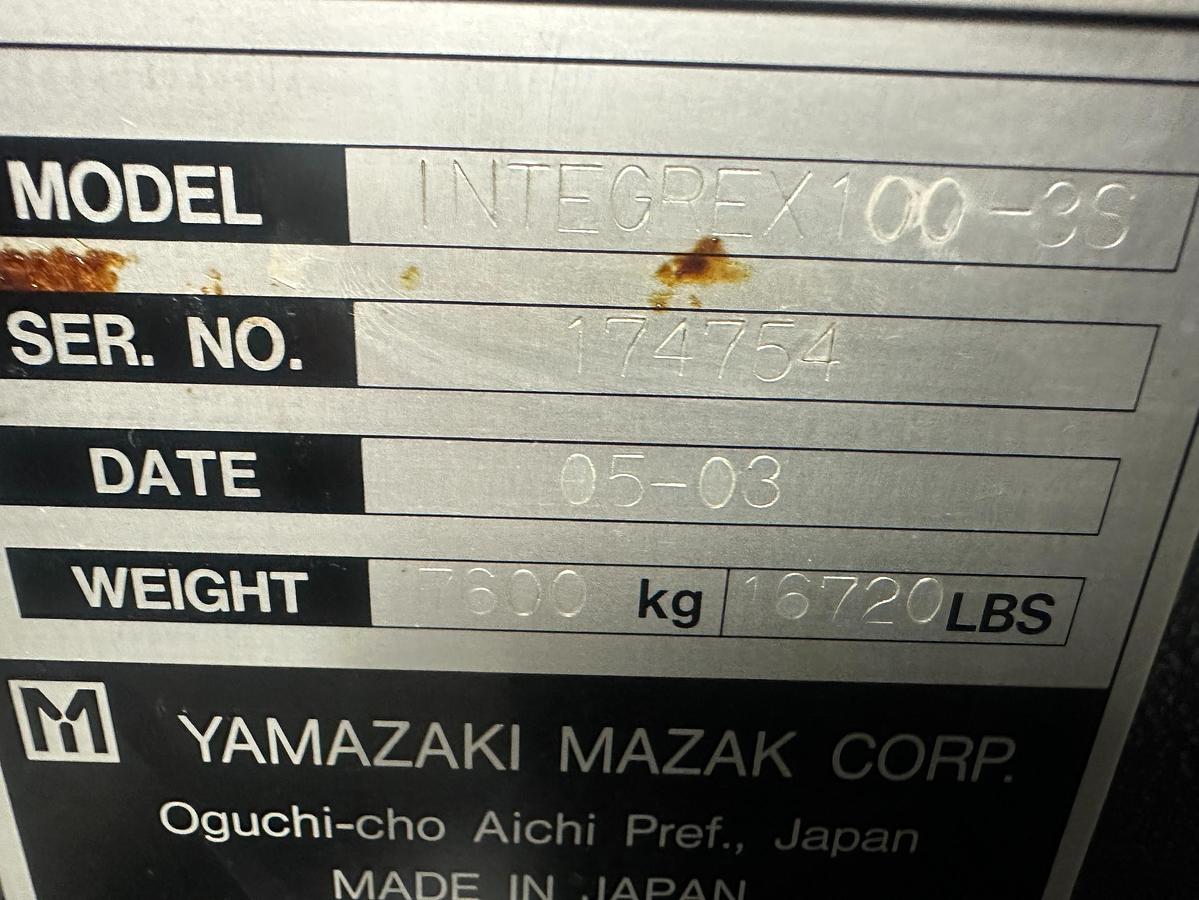 Used 2005 Mazak Integrex 100-III S CNC Mill-Turn Lathe with Gantry Loader – Low Hours, Excellent Condition