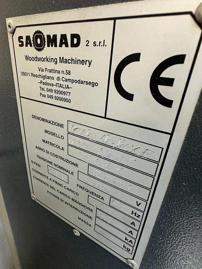 Used 2001 Saomad UTP 150/7 Tenoning Machine for Sale | Excellent Condition | Used Machine Tools Ireland