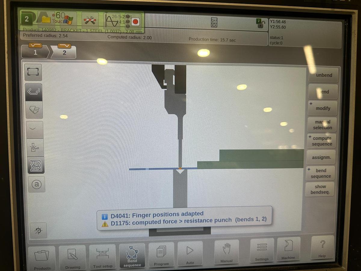 Used Used 2016 Ermaksan Speed-Bend Pro 1270 x 40 CNC Press Brake | 6 Axis