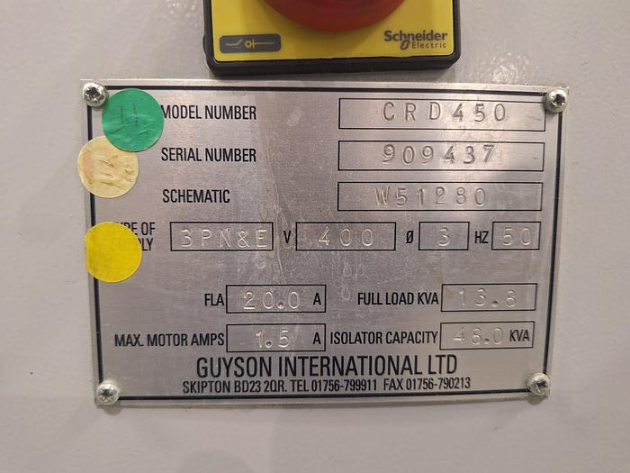 Used Guyson Pulsatron CRD 450 Ultrasonic Cleaning System
