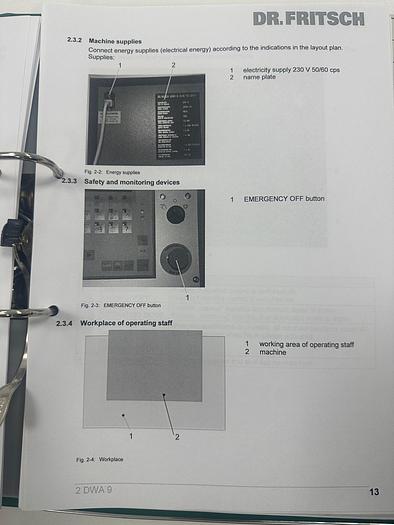 Used DR. Fritsch DWA 9 Dosing & Weighing Machine