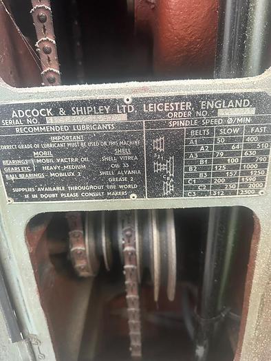 Used Adcock Shipley 1ES Milling Machine