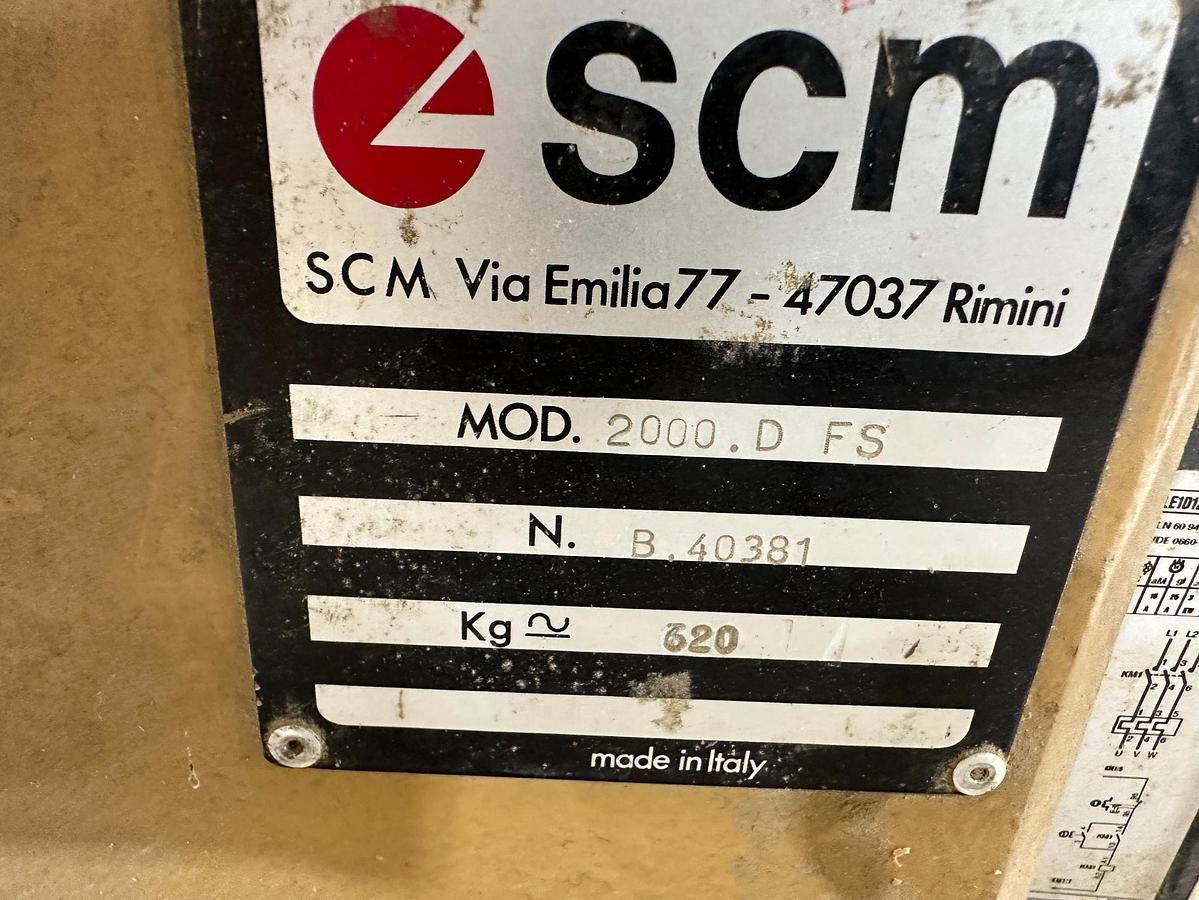 Used SCM 2000 DFS Planer Thicknesser
