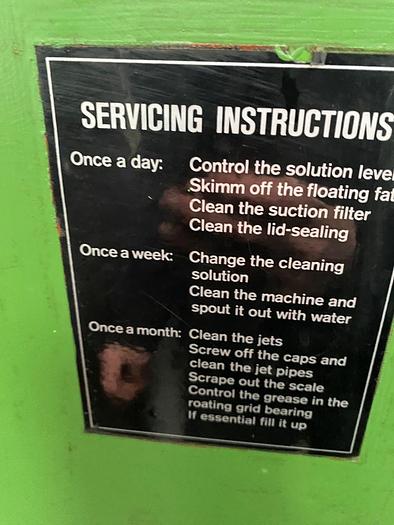 Used Buchegger Bupi Type 3 Parts Washer