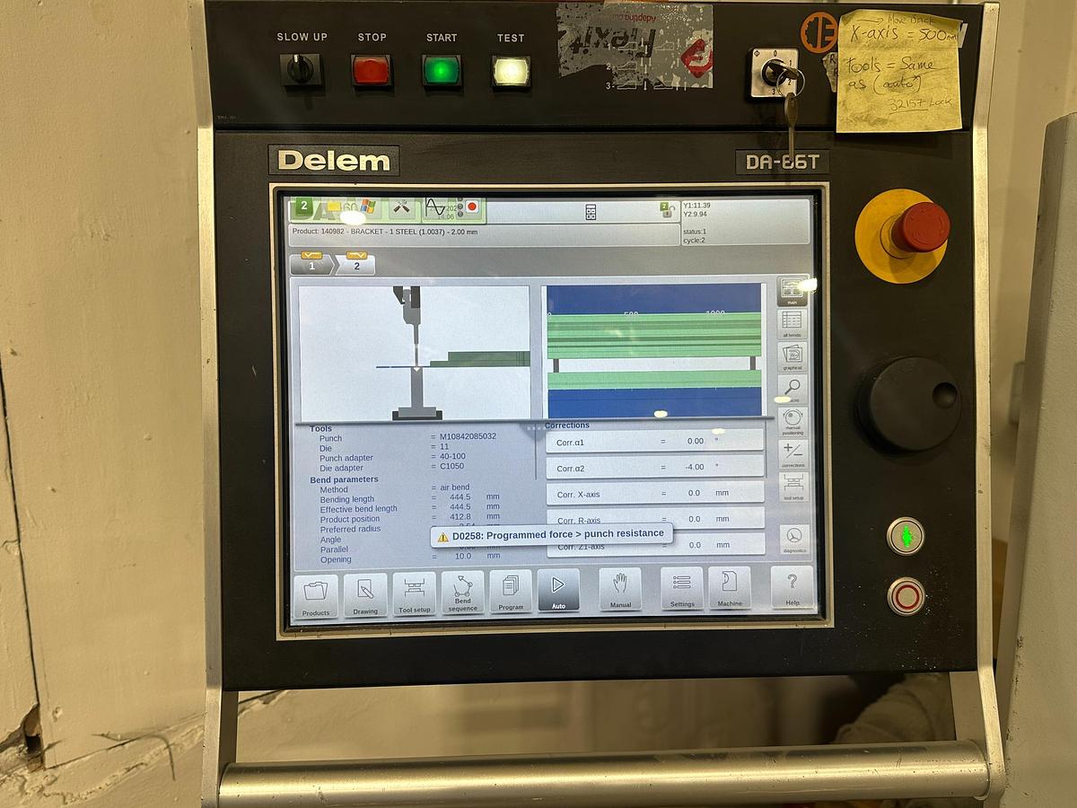 Used Used 2016 Ermaksan Speed-Bend Pro 1270 x 40 CNC Press Brake | 6 Axis Press Brake Ireland