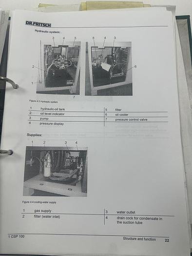 Used DR. Fritsch CSP 100 Sintering Press