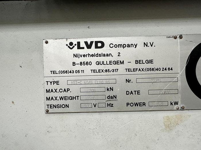 Used 2000 LVD HST-C 40/6 Guillotine Shears