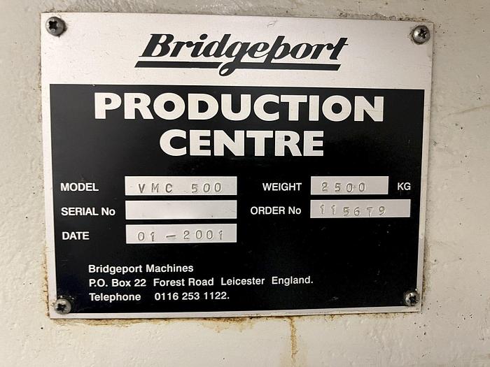 Used 2001 Bridgeport VMC500XP Machining Center
