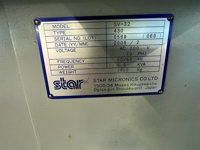 Used 2008 Star SV-32 Sliding Head CNC Lathe
