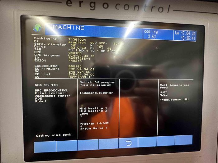 Used 2005 Demag System 60/420-80 Injection Moulding Machine
