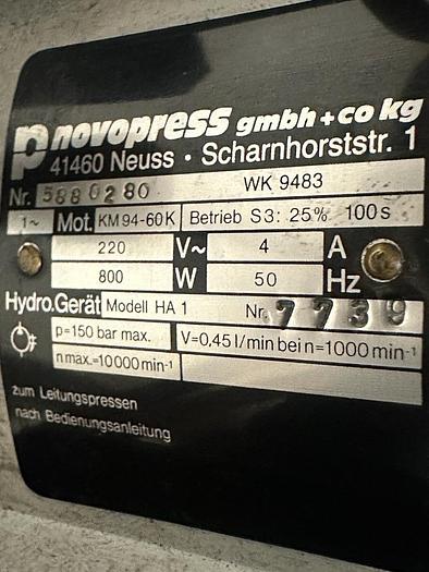 Used Novopress HSBLBusbar Processing Tools