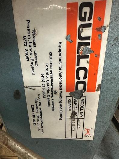 Used Gullco GBM-15 Plate Beveller