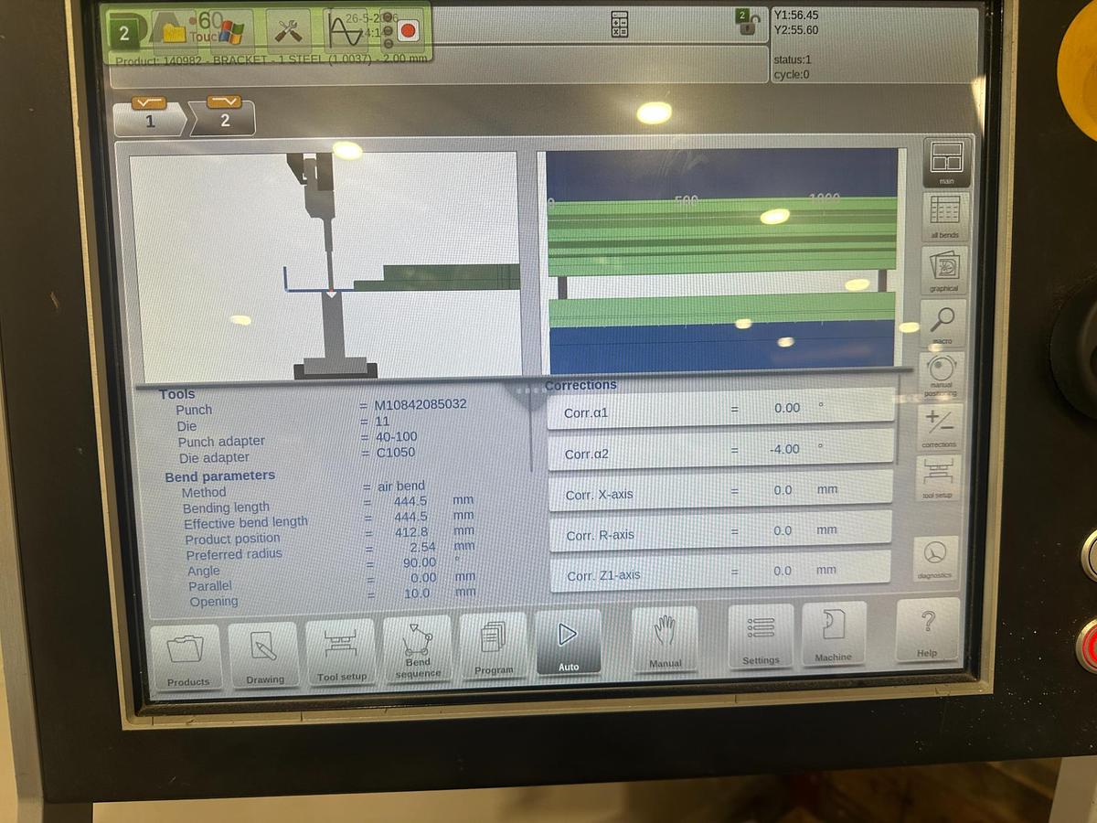 Used Used 2016 Ermaksan Speed-Bend Pro 1270 x 40 CNC Press Brake | 6 Axis Press Brake Ireland