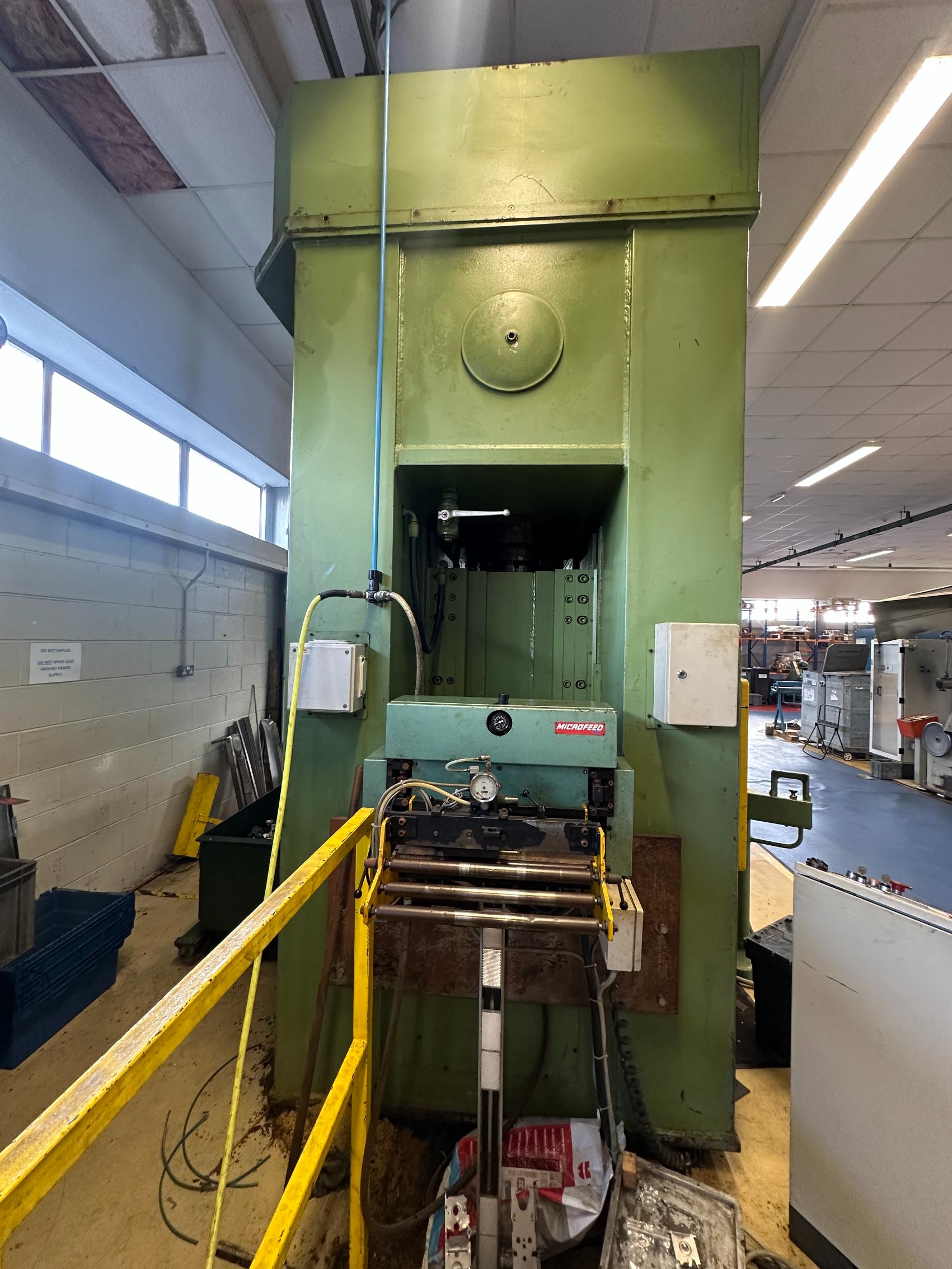 Used 1983 Fritz Müller SDZ 250.6.2 250 Ton Hydraulic Press with Dimeco Coil Line