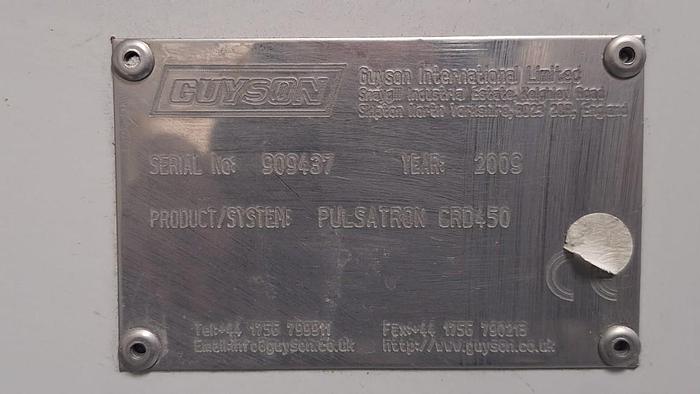 Used Guyson Pulsatron CRD 450 Ultrasonic Cleaning System