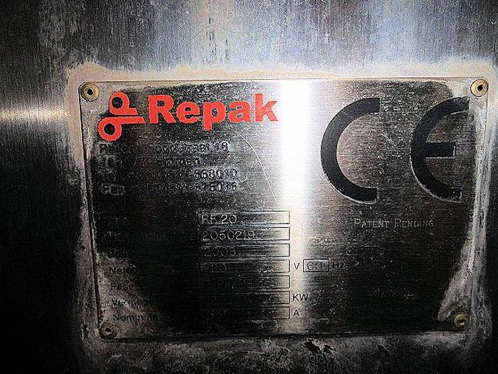 Used 2008 REPACK ROLLSTOCK PACKAGER, 18" WIDE BETWEEN CHAINS, 220 VOLT, BUILT 2008 RE-20