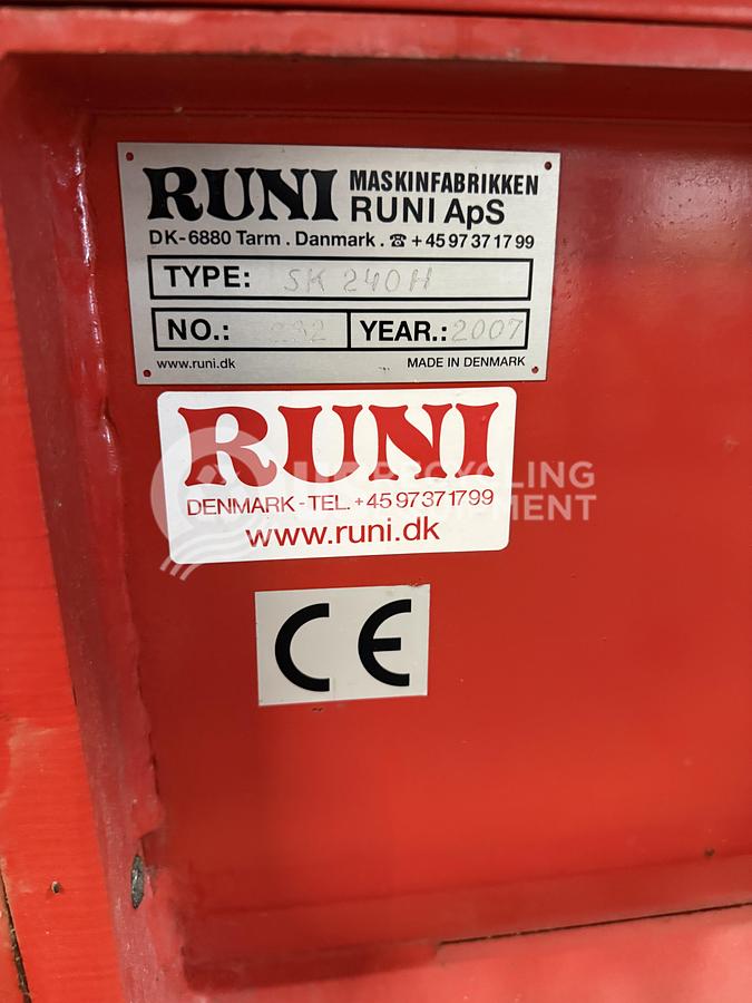 Used 2007 Runi SK240H Cold Press Densifier