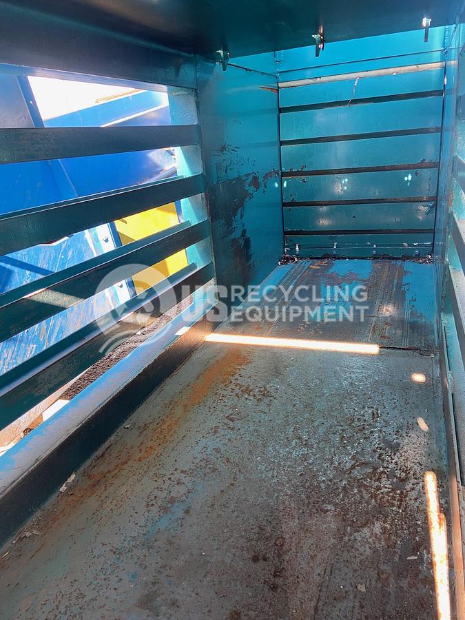 Used Maren 122 Closed Door Baler with Conveyor & Cart Dumper