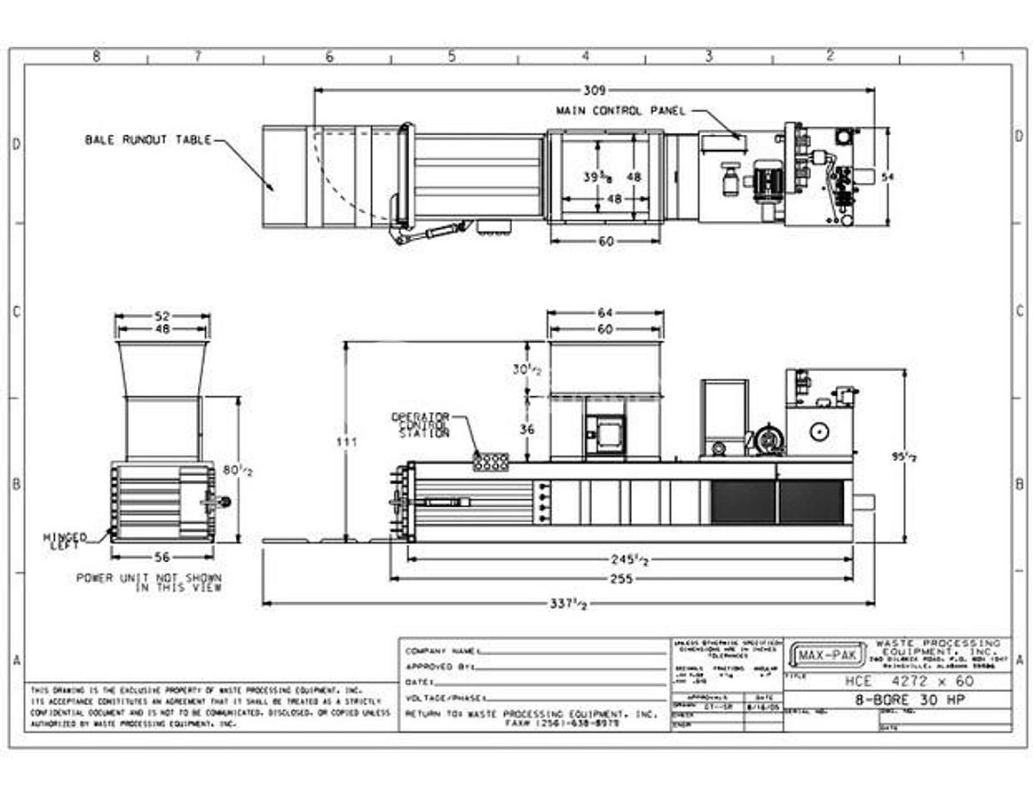 Refurbished 2006 Max Pak HCE 4272-60-8 Closed Door Horizontal