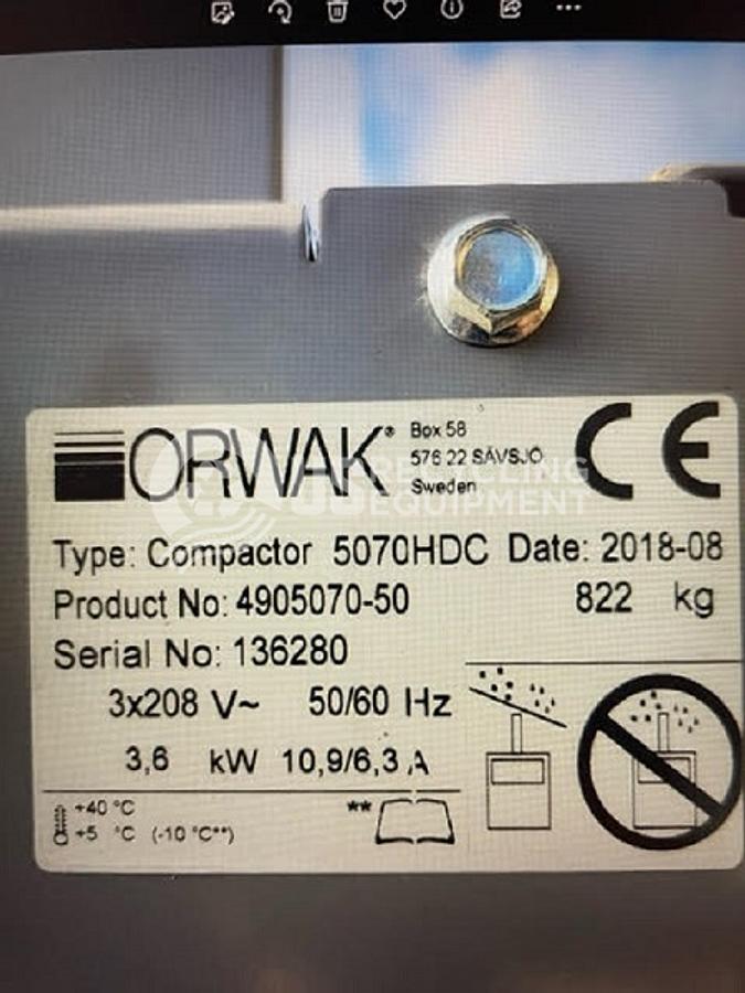 Used 2018 Orwak 5070 HDC Baler