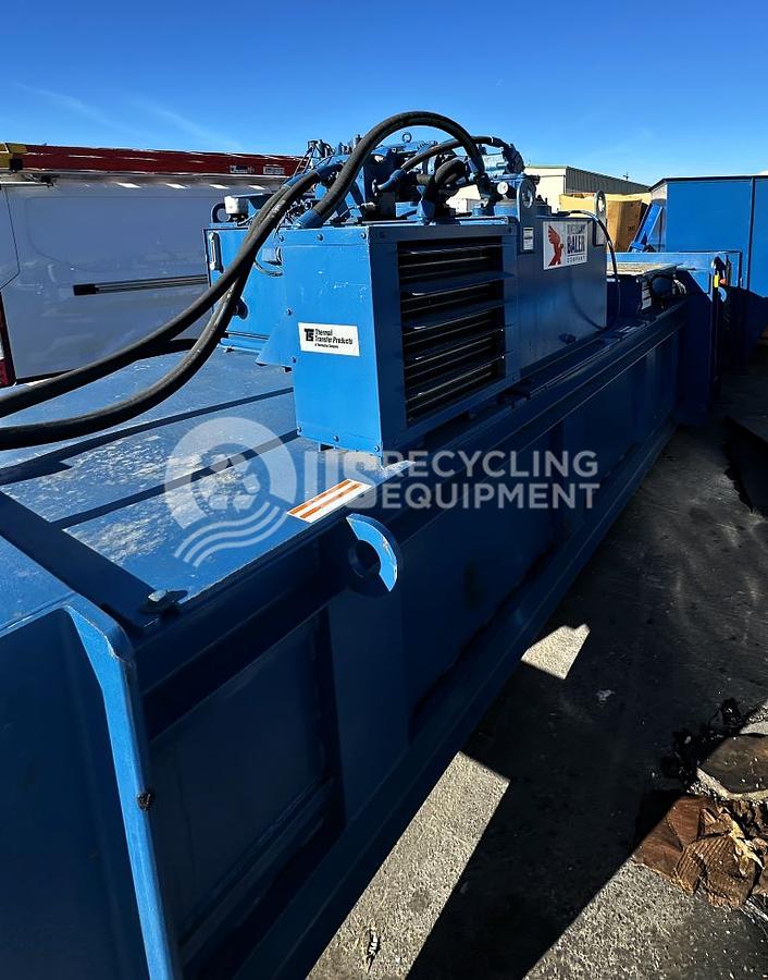 Used American PW3560 Closed Door Horizontal Baler with Conveyor