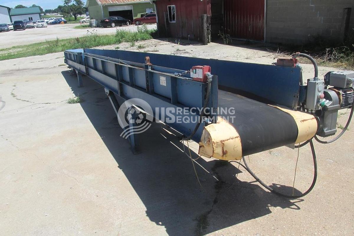 Used Unknown Manufacturer Used 24 inch x 33 foot Rubbert Belt Horizontal Conveyor