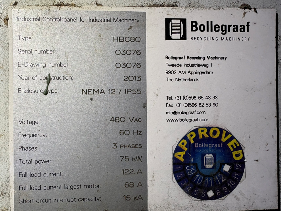 Used 2013 Bollegraaf HBC-80 Horizontal Baler