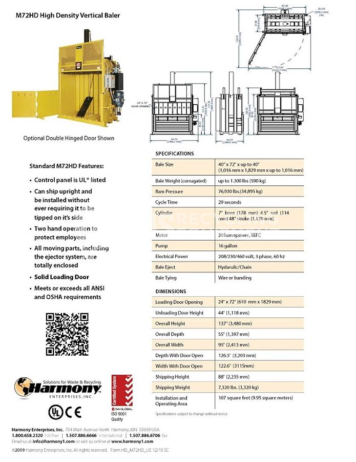 Refurbished 2010 Harmony M72-HD