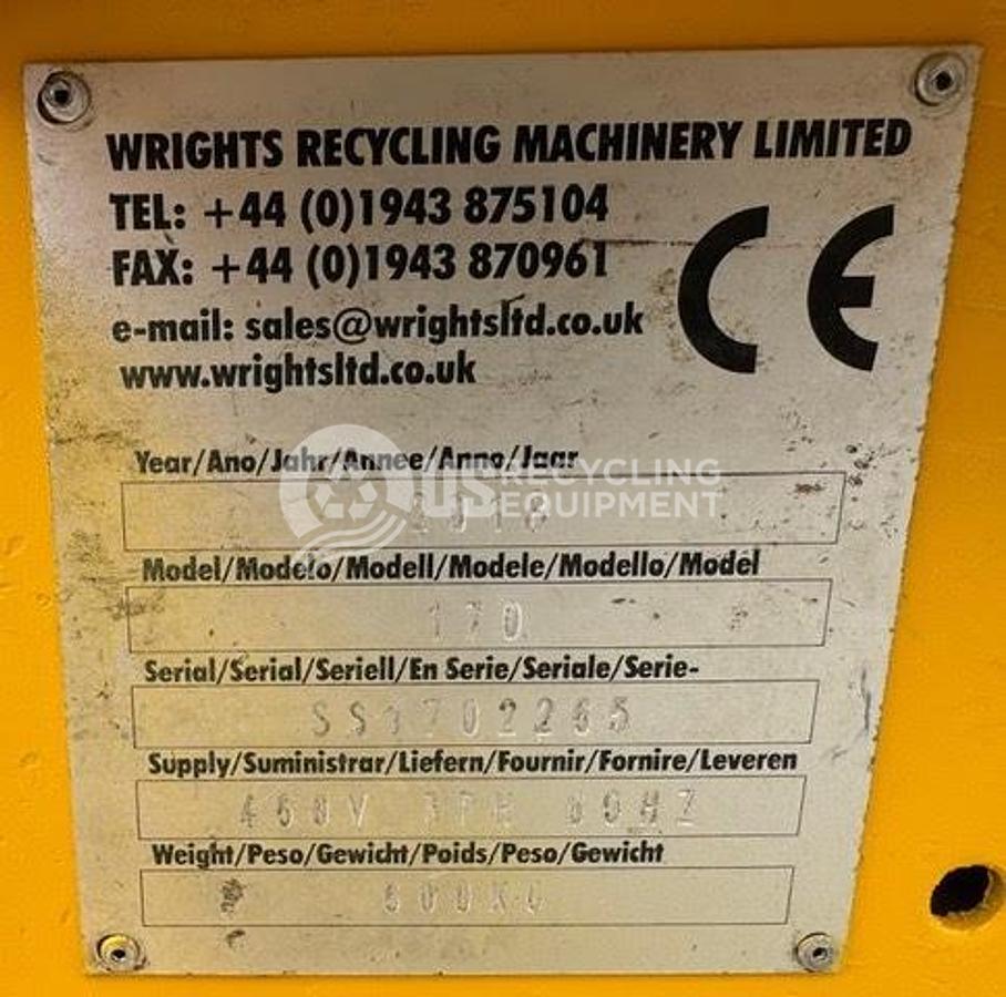 Used 2018 Wrights Recycling Equipment LTD 170 Cable Stripper