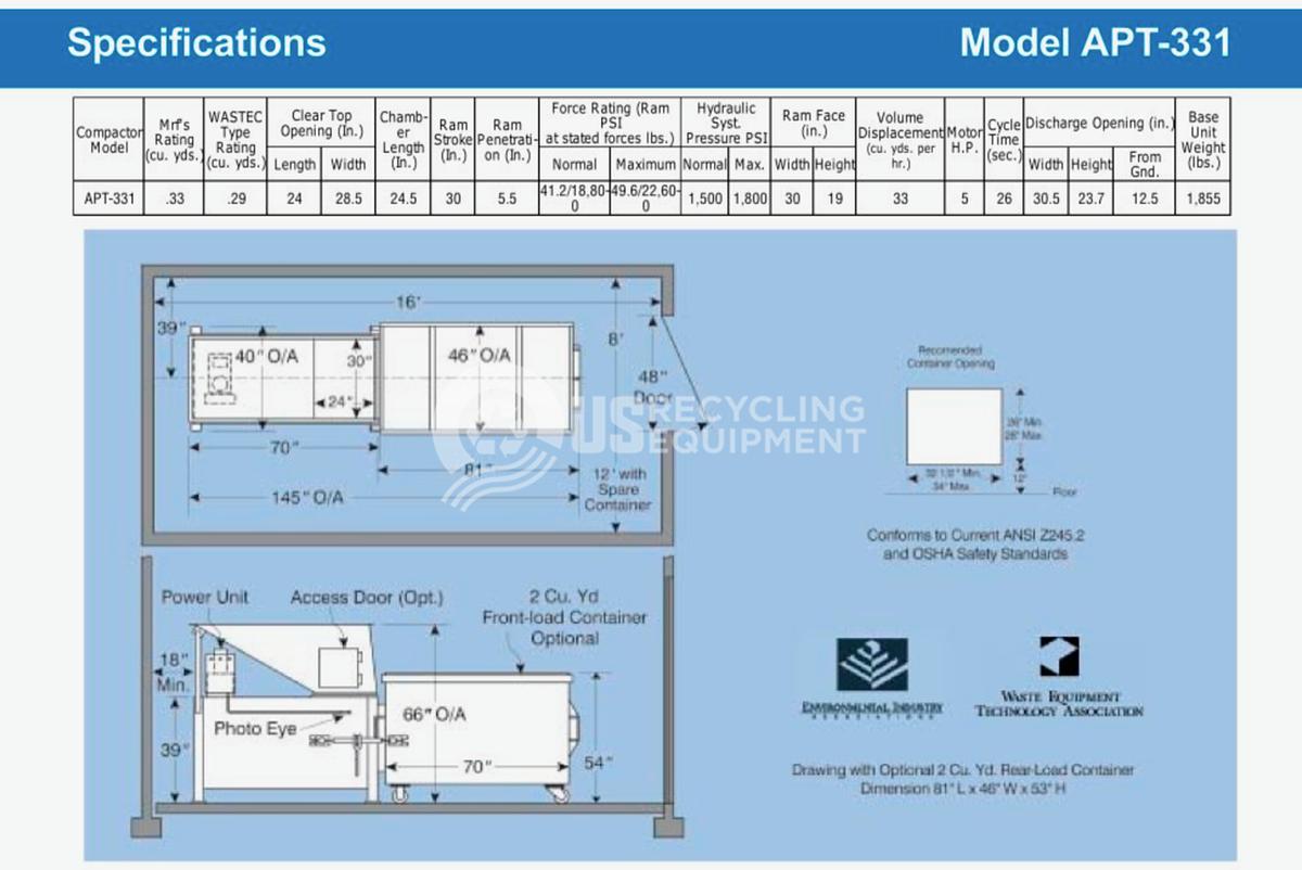 Used SP Industries APT-331