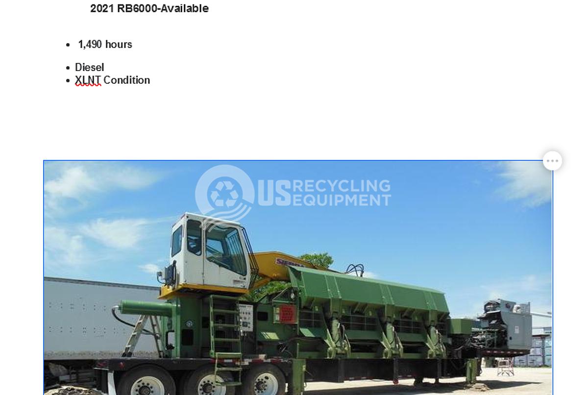 Used 2021 Sierra RB6000 Logging Baler